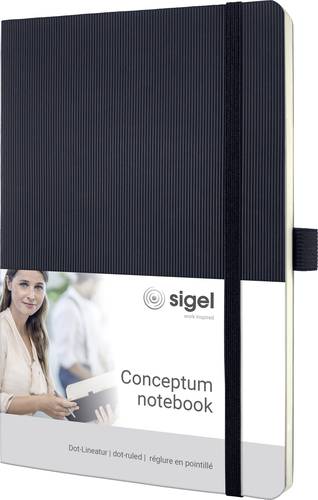 Sigel CONCEPTUM® CO309 Notizbuch Dot-Lineatur (punktkariert) Schwarz Anzahl der Blätter: 97 DIN A5 von Sigel