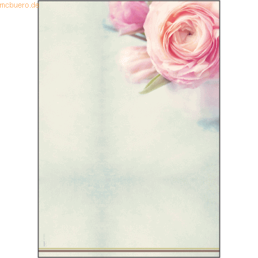 Sigel Designpapier A4 90g/qm Rose Garden VE=50 Blatt von Sigel