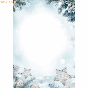 Sigel Designpapier Weihnachten A4 90g/qm 25 Blatt Snow Star von Sigel
