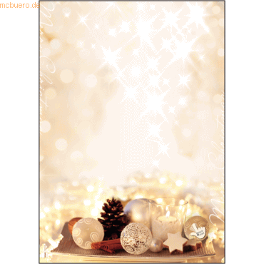 Sigel Designpapier Weihnachten Zimtsterne A4 90g/qm Papier mit Duft VE von Sigel