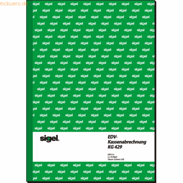 Sigel Formularbuch EDV-Kassenbericht A4hoch von Sigel