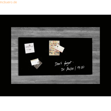 Sigel Glas-Magnetboard artverum 91x46cm schwarz Sigel Glas-Magnetboard artverum 91x46cm schwarz von Sigel