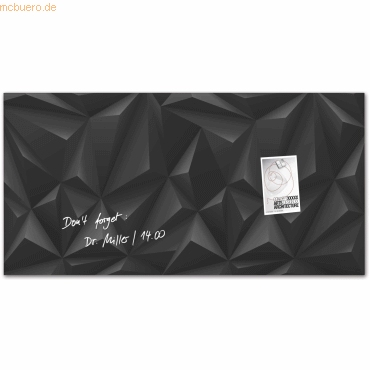 Sigel Glas-Magnetboard artverum Design black-diamond 91x46 cm von Sigel