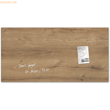 Sigel Glas-Magnetboard artverum Design natural-wood 91x46 cm von Sigel