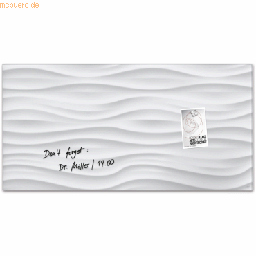 Sigel Glas-Magnetboard artverum Design white-wave 91x46 cm von Sigel