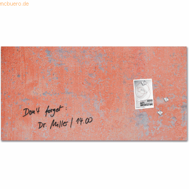 Sigel Glas-Magnettafel Artverum 91x46cm Red Wall matt Sigel Glas-Magnettafel Artverum 91x46cm Red Wall matt von Sigel