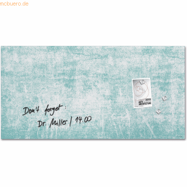 Sigel Glas-Magnettafel Artverum 91x46cm Turquoise Wall matt Sigel Glas-Magnettafel Artverum 91x46cm Turquoise Wall matt von Sigel