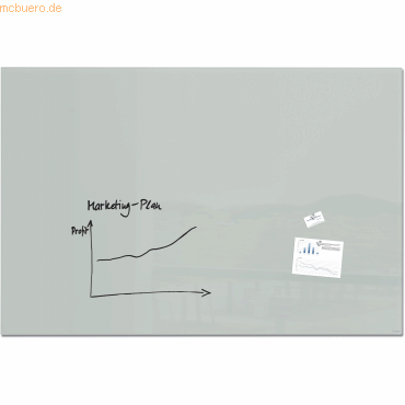 Sigel Glas-Whiteboard Artverum 150x100x1,8cm grau von Sigel