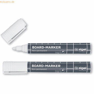 Sigel Glasboard-Marker Rundspitze 2-3mm Tinte mit Kreidepigmenten weiß Sigel Glasboard-Marker Rundspitze 2-3mm Tinte mit Kreidepigmenten weiß von Sigel