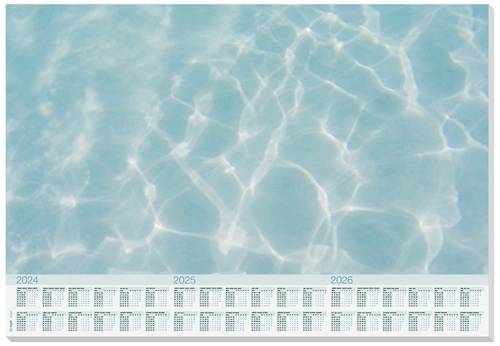 Sigel HO306 Schreibunterlage Cool Pool 3-Jahreskalender Weiß, Bunt (B x H) 59.5cm x 41cm von Sigel
