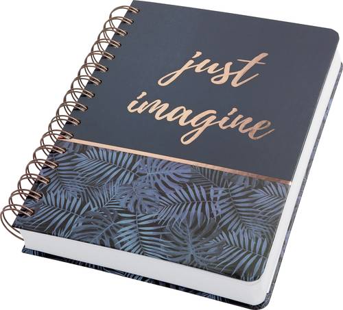 Sigel Jolie® mystic jungle JN603 Spiral-Notizbuch Dot-Lineatur (punktkariert) Schwarz, Blau Anzahl von Sigel