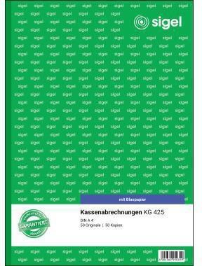 Sigel Kassenabrechnung KG425 DIN A4 2x50Blatt 114016000 Sigel Kassenabrechnung KG425 DIN A4 2x50Blatt 114016000 von Sigel