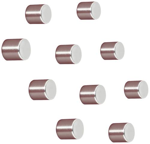 Sigel Neodym Magnet C5  Strong  (Ø x H) 10mm x 10mm Zylinder Silber 10 St. BA701 von Sigel