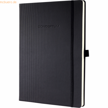 Sigel Notizbuch Conceptum Pure A4+ hardcover 97 Blatt liniert schwarz von Sigel