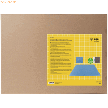 Sigel Schreibunterlage hellblau-dunkelgrau RPET RPP 600x7x450mm von Sigel
