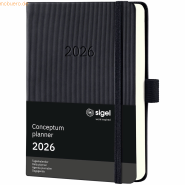 Sigel Tageskalender Conceptum ca. A6 Hardcover schwarz 2026 Sigel Tageskalender Conceptum ca. A6 Hardcover schwarz 2026 von Sigel