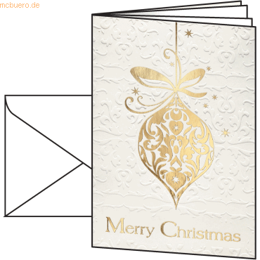 Sigel Weihnachts-Karte A6 220g 10 Stück inkl. Umschläge Stück Golden F Sigel Weihnachts-Karte A6 220g 10 Stück inkl. Umschläge Stück Golden F von Sigel