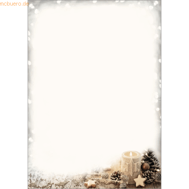 Sigel Weihnachtspapier A4 90g 25 Blatt Beige Christmas Candle Sigel Weihnachtspapier A4 90g 25 Blatt Beige Christmas Candle von Sigel