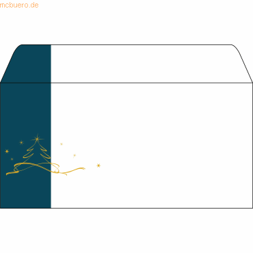 Sigel Weihnachtsumschlag DIN lang 90g 50 Stück Christmas tree von Sigel