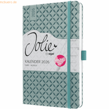 Sigel Wochenkalender Jolie ca. A5 Hardcover ocean blue 2026 Sigel Wochenkalender Jolie ca. A5 Hardcover ocean blue 2026 von Sigel