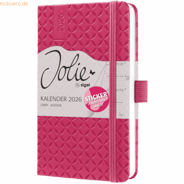 Sigel Wochenkalender Jolie ca. A6 Hardcover fuchsia pink 2026 Sigel Wochenkalender Jolie ca. A6 Hardcover fuchsia pink 2026 von Sigel