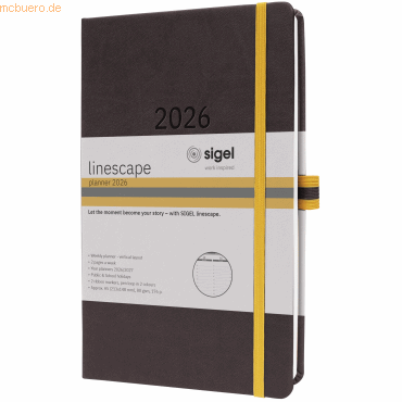 Sigel Wochenkalender Linescape ca. A5 EN Hardcover dunkelgrau 2026 Sigel Wochenkalender Linescape ca. A5 EN Hardcover dunkelgrau 2026 von Sigel