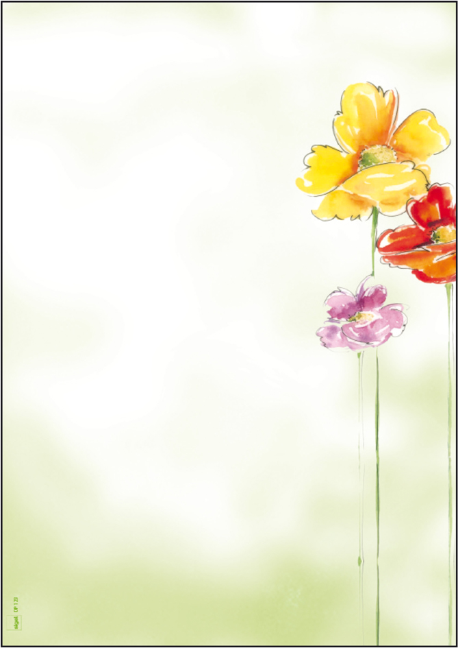 sigel Design-Papier, DIN A4, 90 g/qm, Motiv , Spring Flowers, von Sigel