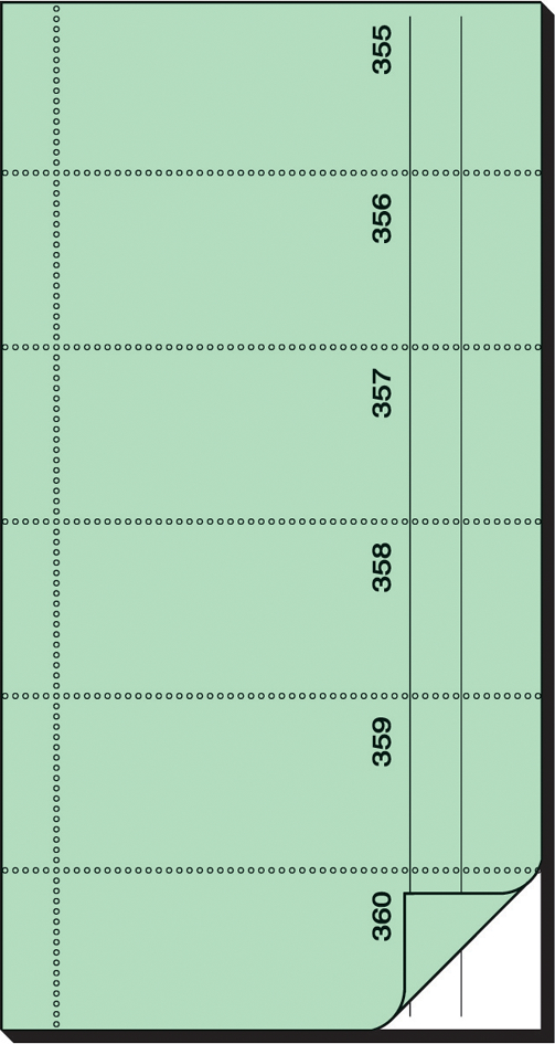 sigel Formularbuch , Bonbuch, , 105 x 200 mm, hellgrün von Sigel