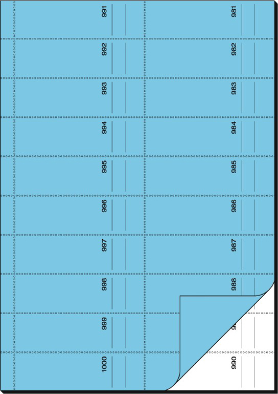 sigel Formularbuch , Bonbuch, , A4, 1000 Abrisse, blau von Sigel