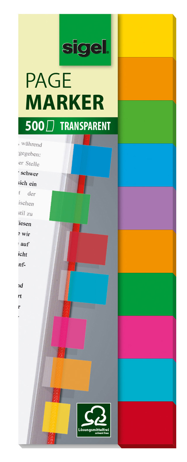 sigel Haftmarker Film Multicolor, 44 x 12,5 mm, 500 Blatt sigel Haftmarker Film Multicolor, 44 x 12,5 mm, 500 Blatt von Sigel