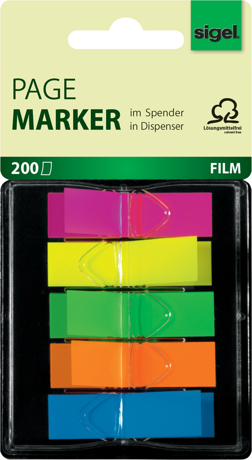 sigel Haftstreifen , Z-Marker,  Film Mini Neon, 12 x 45 mm von Sigel