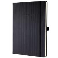 sigel Notizbuch CONCEPTUM, DIN A4+ hoch, liniert, 97 Blatt edle Softwave-Oberfläche in schwarz, Seiten in chamois, - 1 Stück (CO116) von Sigel