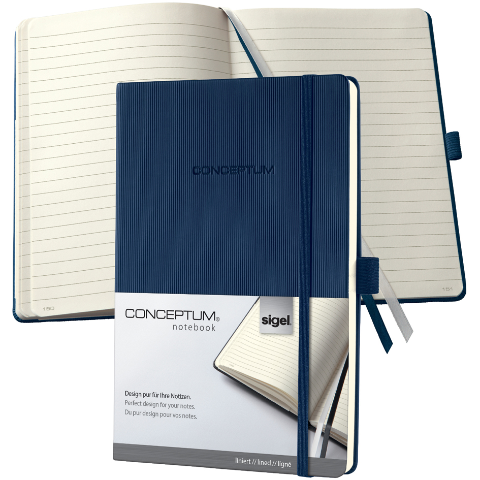 sigel Notizbuch Conceptum, DIN A5, liniert, blau sigel Notizbuch Conceptum, DIN A5, liniert, blau von Sigel