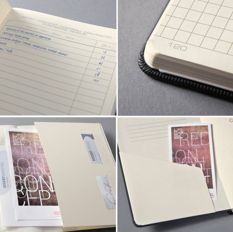 sigel Notizbuch Conceptum, DIN A5, liniert, schwarz von Sigel
