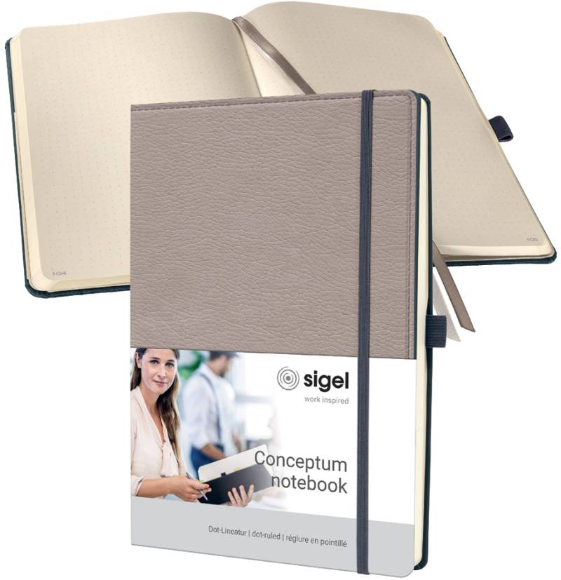 sigel Notizbuch Conceptum Design Casual, DIN A4, beige von Sigel