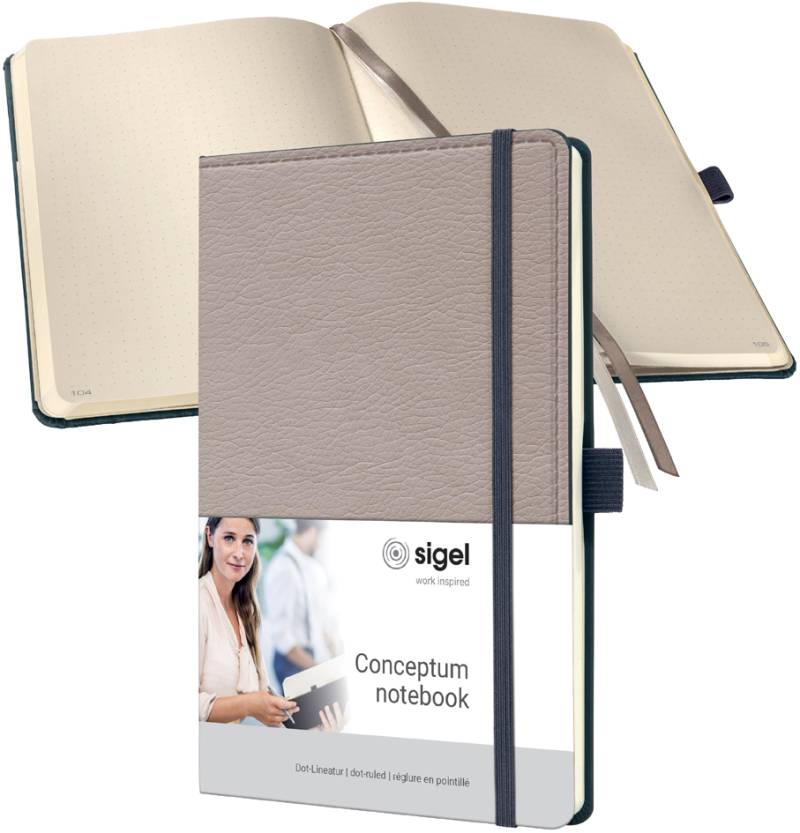 sigel Notizbuch Conceptum Design Casual, DIN A5, beige von Sigel