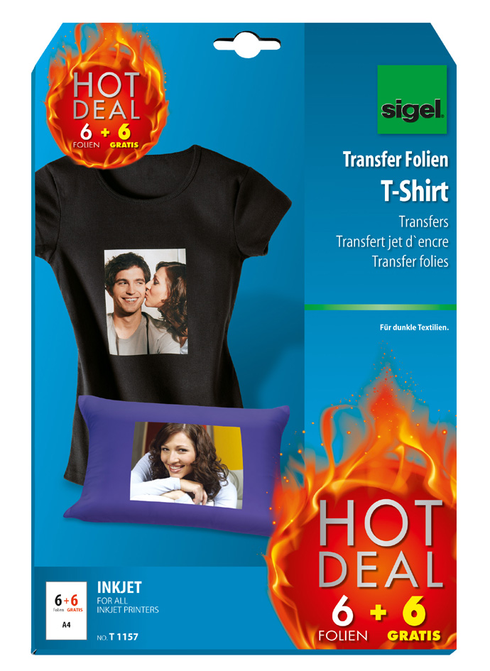 sigel T-Shirt Inkjet-Transfer-Folien , HOT DEAL, Aktion,250my sigel T-Shirt Inkjet-Transfer-Folien , HOT DEAL, Aktion,250my von Sigel