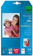 Sigel InkJet Ultra Photo Paper IP656 - Glänzend - Glänzend Weiß - 10 x 15 mm - 260 g/m² - 72 Blatt Fotopapier (IP656) von Sigel