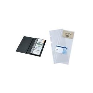 sigel Visitenkarten-Ringbuch, schwarz, matt, einreihig für 200 Visitenkarten bis 90 x 58 mm, 4-Ring-Mechanik (VZ300) von Sigel