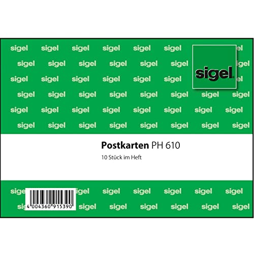 sigel Vordruck Postkarten, A6 quer, 10 Blatt, im Heft VE=1 von Sigel