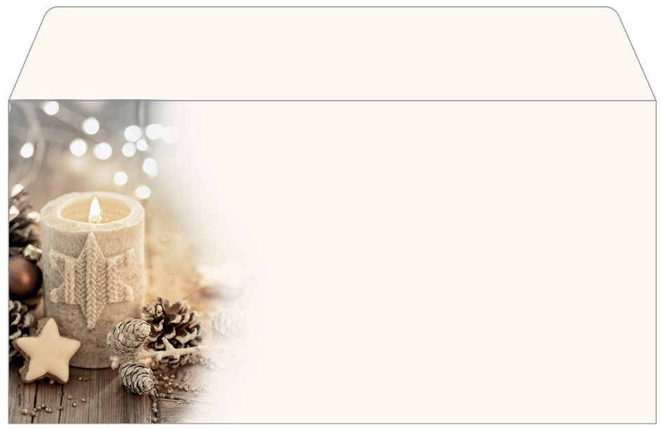 sigel Weihnachts-Motiv-Umschlag , Beige Christmas Candle, sigel Weihnachts-Motiv-Umschlag , Beige Christmas Candle, von Sigel