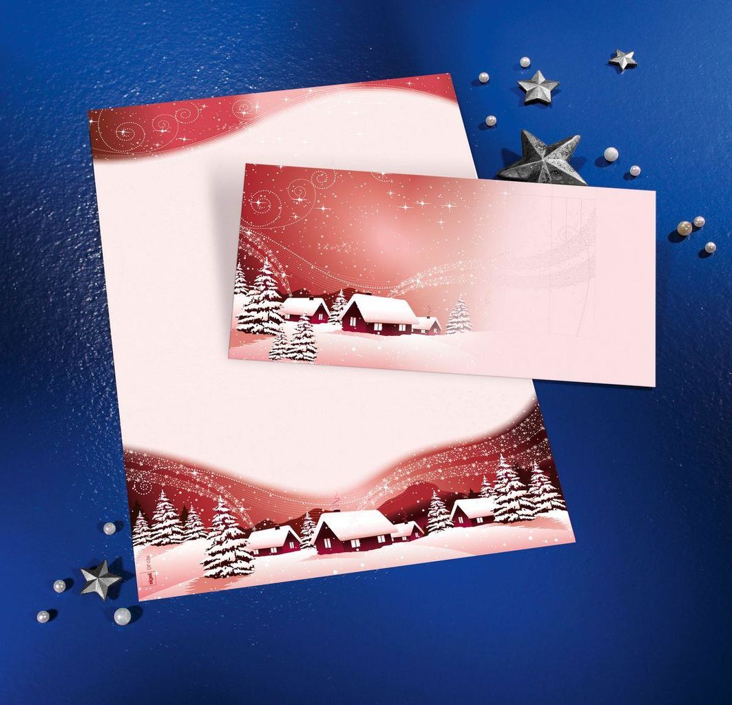 sigel Weihnachts-Umschlag Silent Night, DIN lang gummiert, Spezialpapier, für Inkjet/Laser/Kopierer, - 1 Stück (DU033) von Sigel