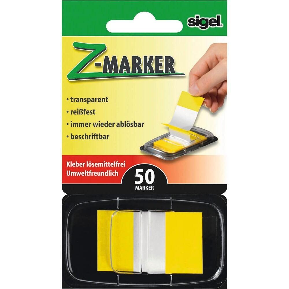 sigel Z-Marker Haftmarker gelb - 50 Streifen von Sigel