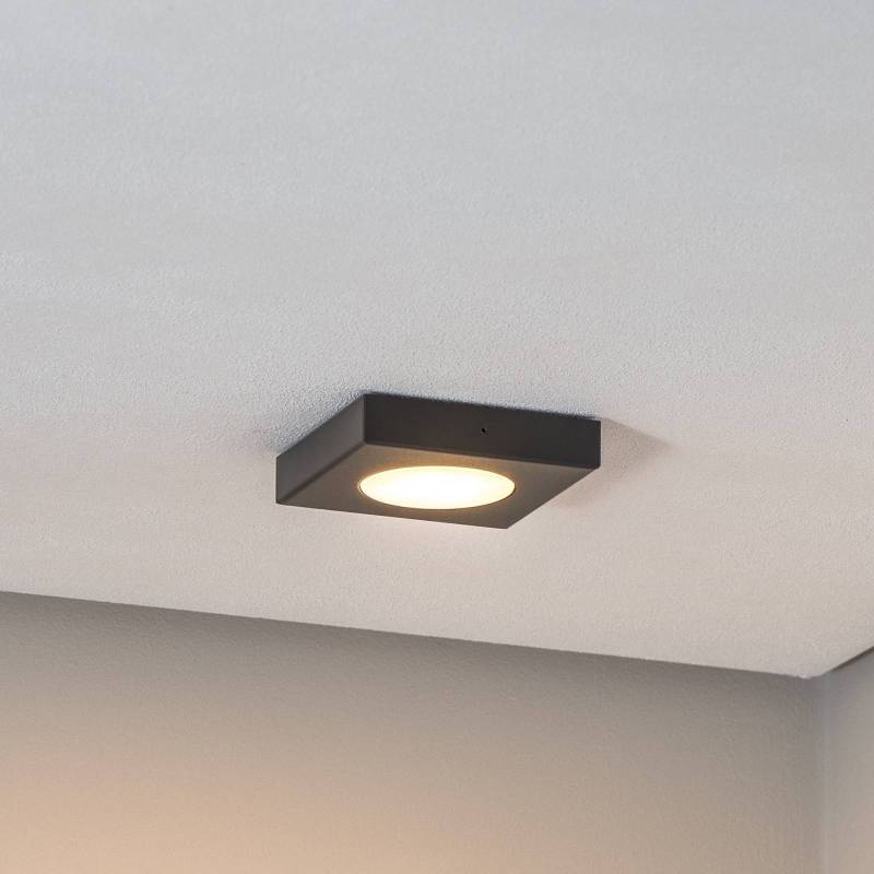 Deckenleuchte Hero, 12 x 12 cm, schwarz, Metall, GX53 von Sigma
