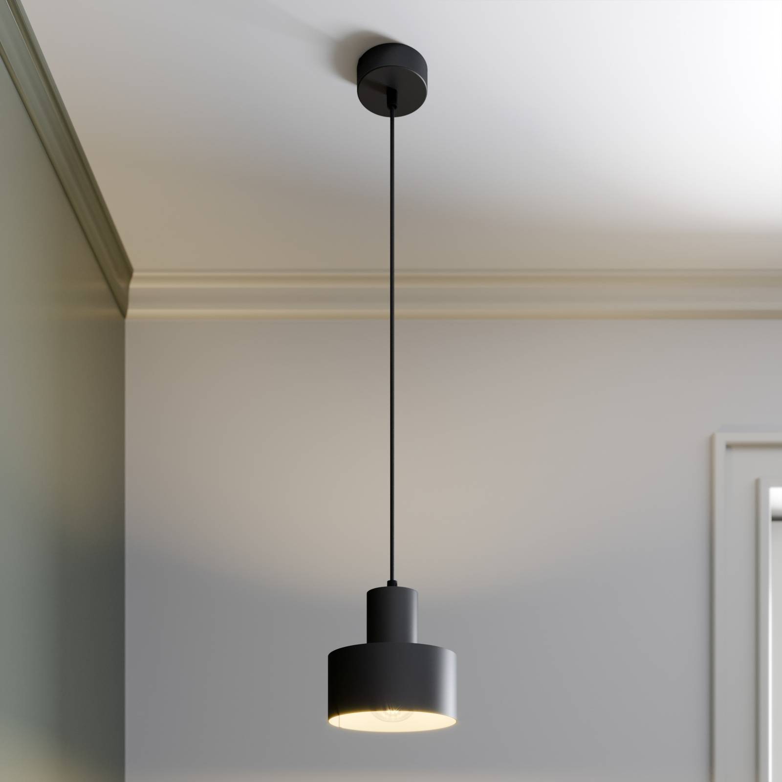 Hängeleuchte Rif aus Metall, schwarz, Ø 15 cm Hängeleuchte Rif aus Metall, schwarz, Ø 15 cm von Sigma