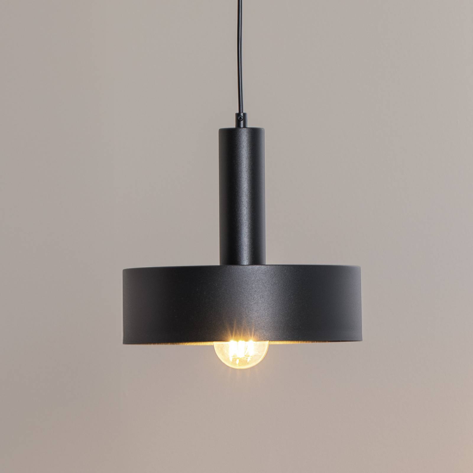 Hängeleuchte Vitrum round, schwarz, zylindrisch, Ø 27 cm Hängeleuchte Vitrum round, schwarz, zylindrisch, Ø 27 cm von Sigma