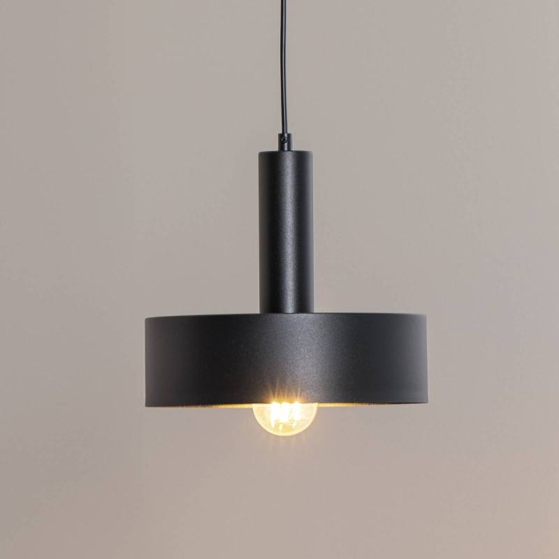 Hängeleuchte Vitrum round, schwarz, zylindrisch, Ø 27 cm von Sigma