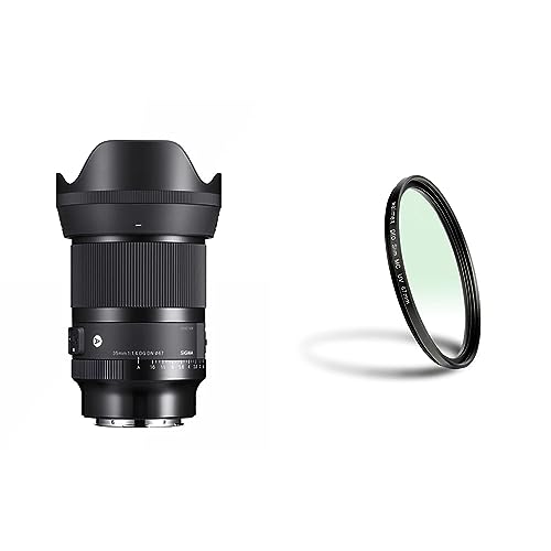 Sigma 35mm F1,4 DG DN Art für Sony-E Objektivbajonett & Walimex pro UV-Filter Slim MC 67mm - Schutz vor UV-Strahlen und Verschmutzung von Sigma