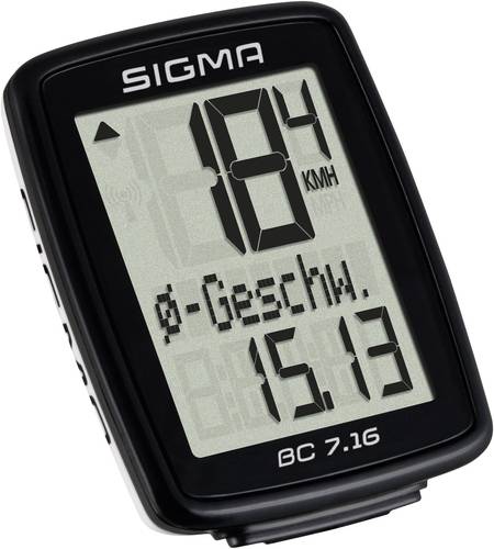 Sigma BC 7.16 Fahrradcomputer Kabelübertragung mit Radsensor Sigma BC 7.16 Fahrradcomputer Kabelübertragung mit Radsensor von Sigma