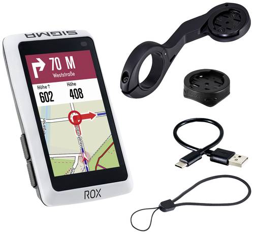 Sigma ROX 12.1 EVO Basic Set - White Fahrrad-Navi Fahrrad Europa Bluetooth®, GPS, GLONASS von Sigma